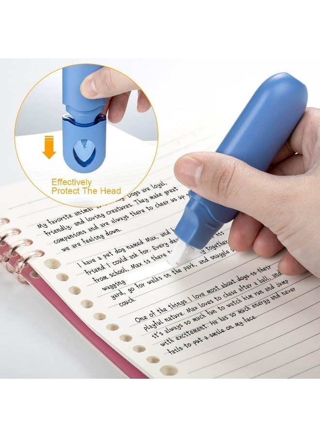 ChicAbode 6pcs أبيض خارج تصحيح الشريط، سهلة الاستخدام تطبيقات للتصحيحات الفورية، تصحيح الشريط موزع للمدرسة، المكتب، ملاحظات، المجلة (الأحمر) - Image 3